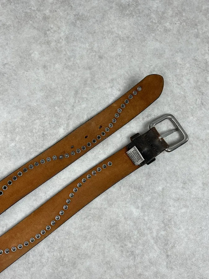 2000s Dolce & Gabbana Brown Eyled Leather Belt vTbvVfC 3