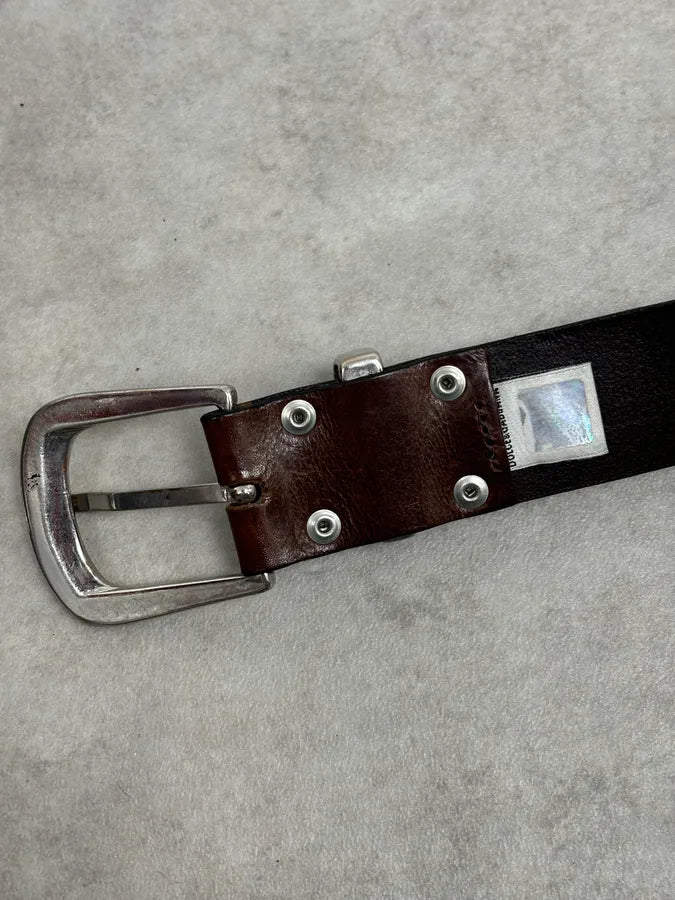 2000s Dolce & Gabbana Brown Eyled Leather Belt byxLYKl 8