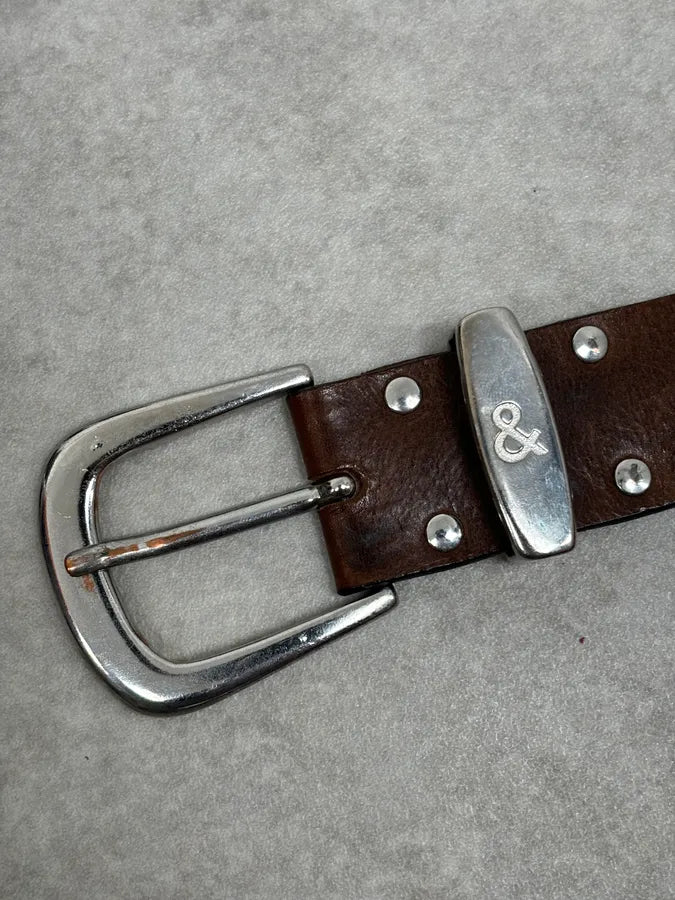 2000s Dolce & Gabbana Brown Eyled Leather Belt byxLYKl 7
