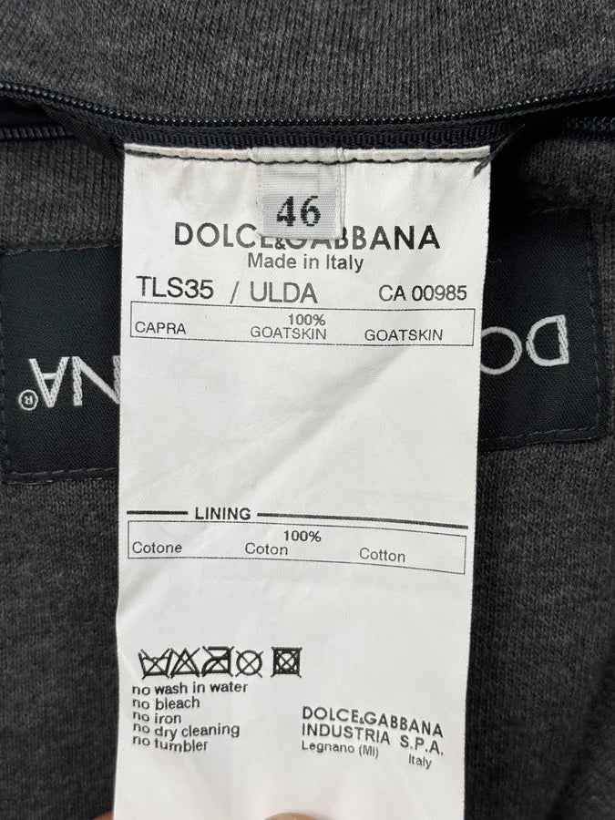 AW2003 Dolce & Gabbana Brown Front Zips Hooded Leather Jacket vjeNPWo 12