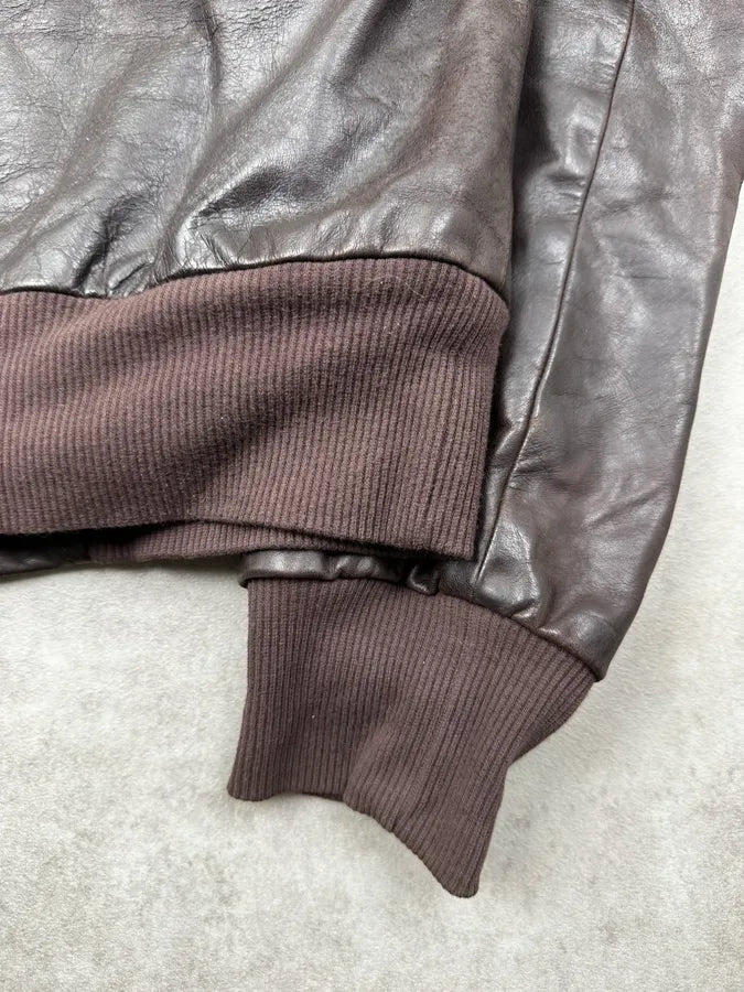 AW2003 Dolce & Gabbana Brown Front Zips Hooded Leather Jacket vjeNPWo 9