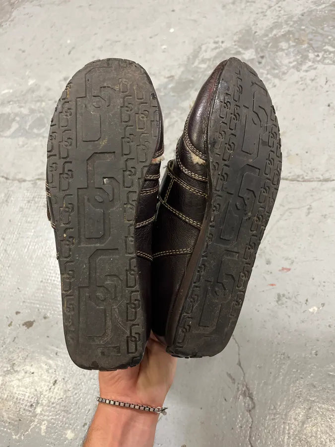 2000s Dolce & Gabbana Brown Fur Ankle Leather Boxing Boots CVsCzxY 6