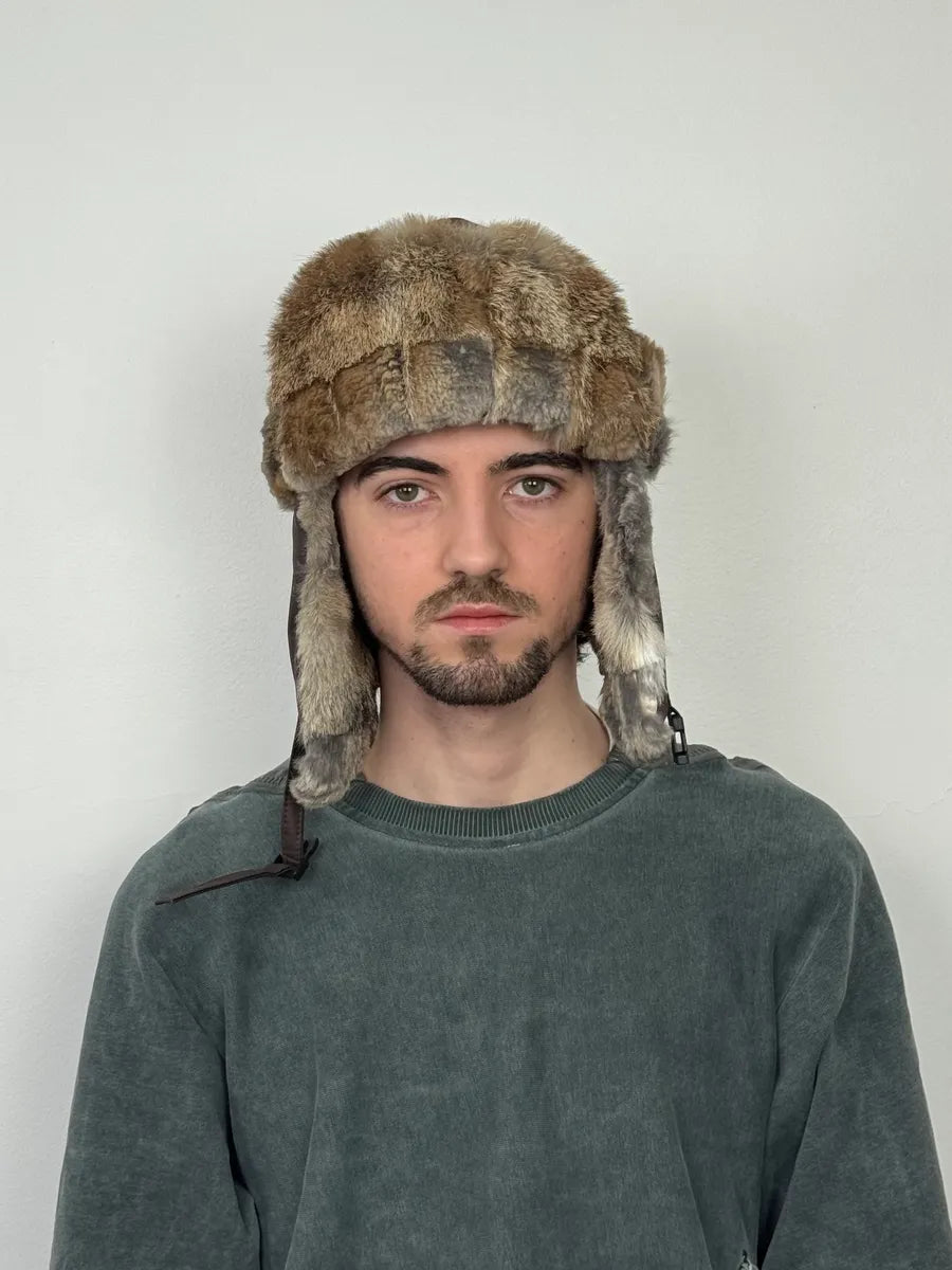 2000s Dolce & Gabbana Brown Fur Chapka Hat EcjmQSL 1