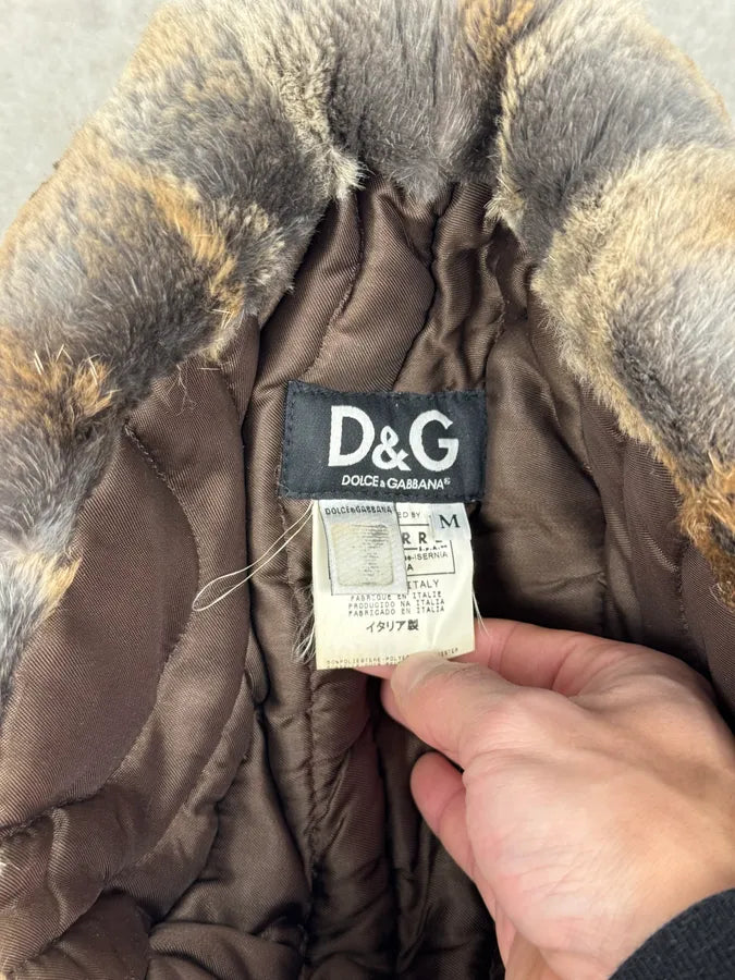 2000s Dolce & Gabbana Brown Fur Chapka Hat EcjmQSL 10