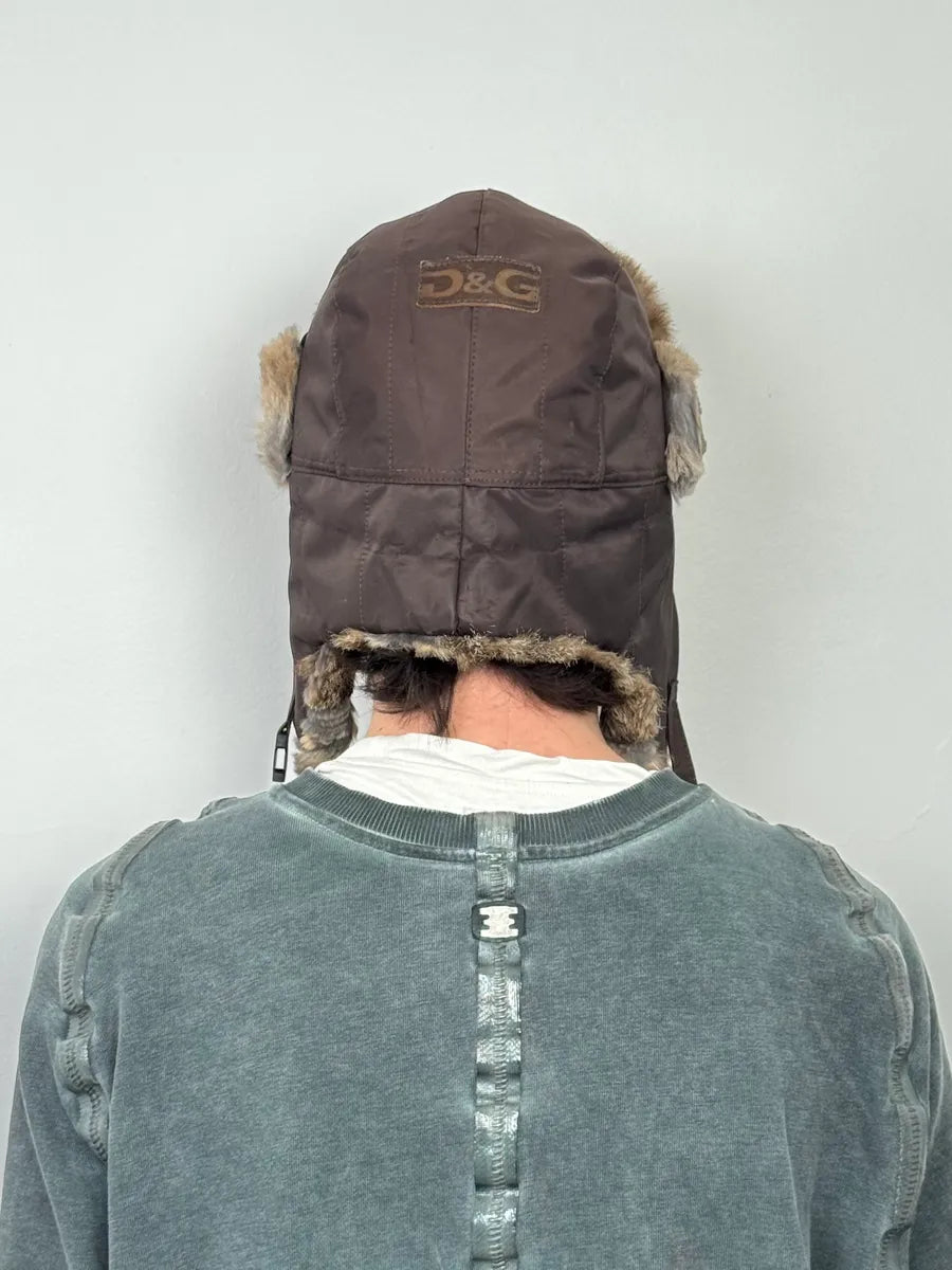 2000s Dolce & Gabbana Brown Fur Chapka Hat EcjmQSL 3