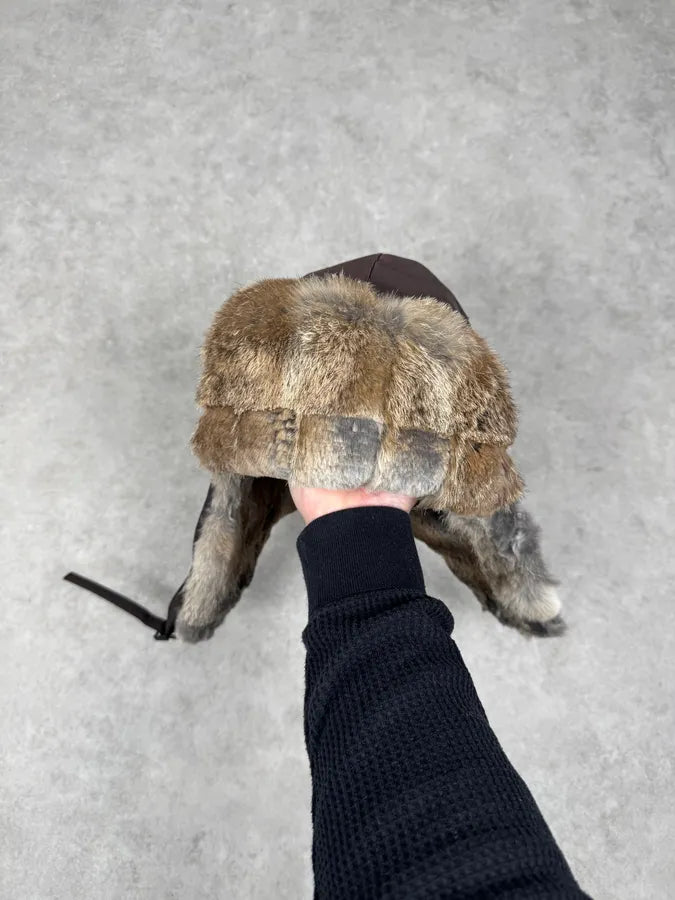 2000s Dolce & Gabbana Brown Fur Chapka Hat EcjmQSL 4