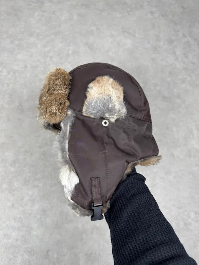 2000s Dolce & Gabbana Brown Fur Chapka Hat EcjmQSL 5