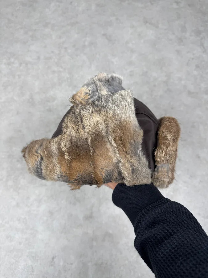 2000s Dolce & Gabbana Brown Fur Chapka Hat EcjmQSL 8