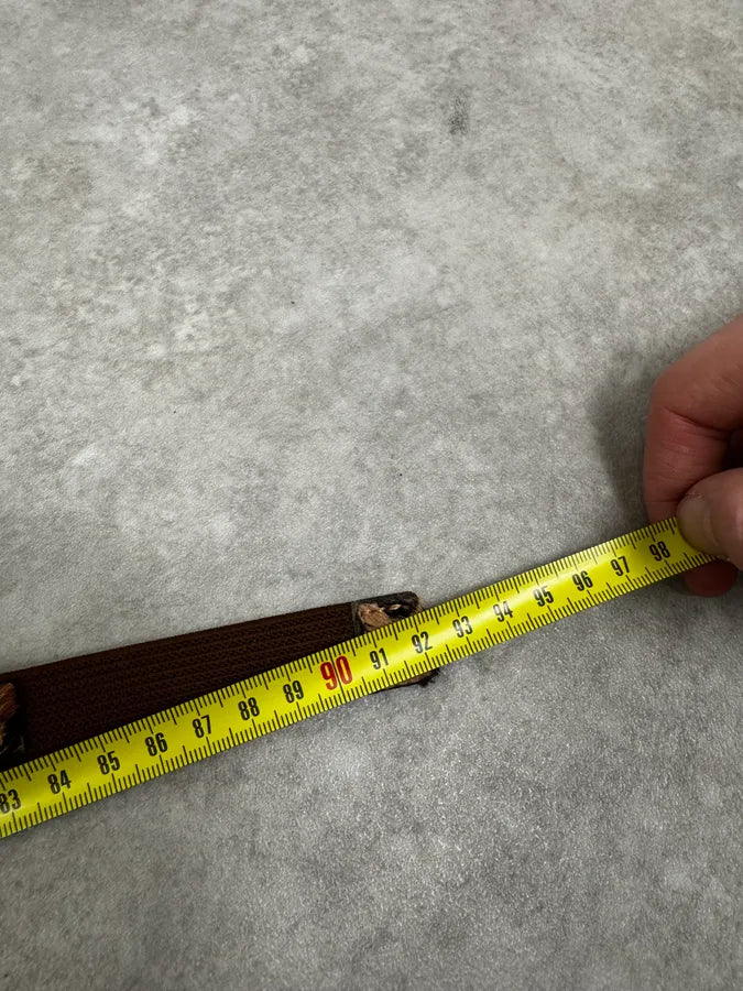 2000s Dolce & Gabbana Brown Fur Effect Leopard Leather Belt VRKExdT 5