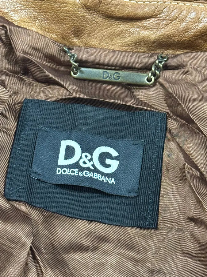 SS2010 Dolce & Gabbana Brown Gradient Leather Jacket  NzHtwKh 11