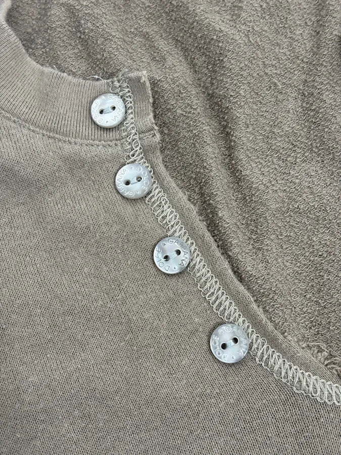 2000s Dolce & Gabbana Khaki Henley Longsleeves RXSAJvO 6