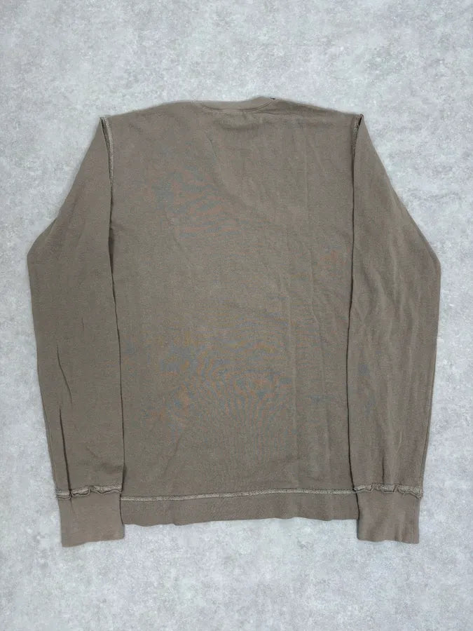2000s Dolce & Gabbana Khaki Henley Longsleeves RXSAJvO 5