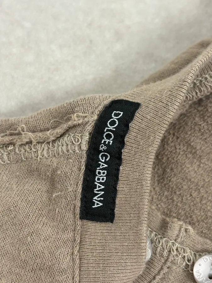 2000s Dolce & Gabbana Khaki Henley Longsleeves RXSAJvO 7