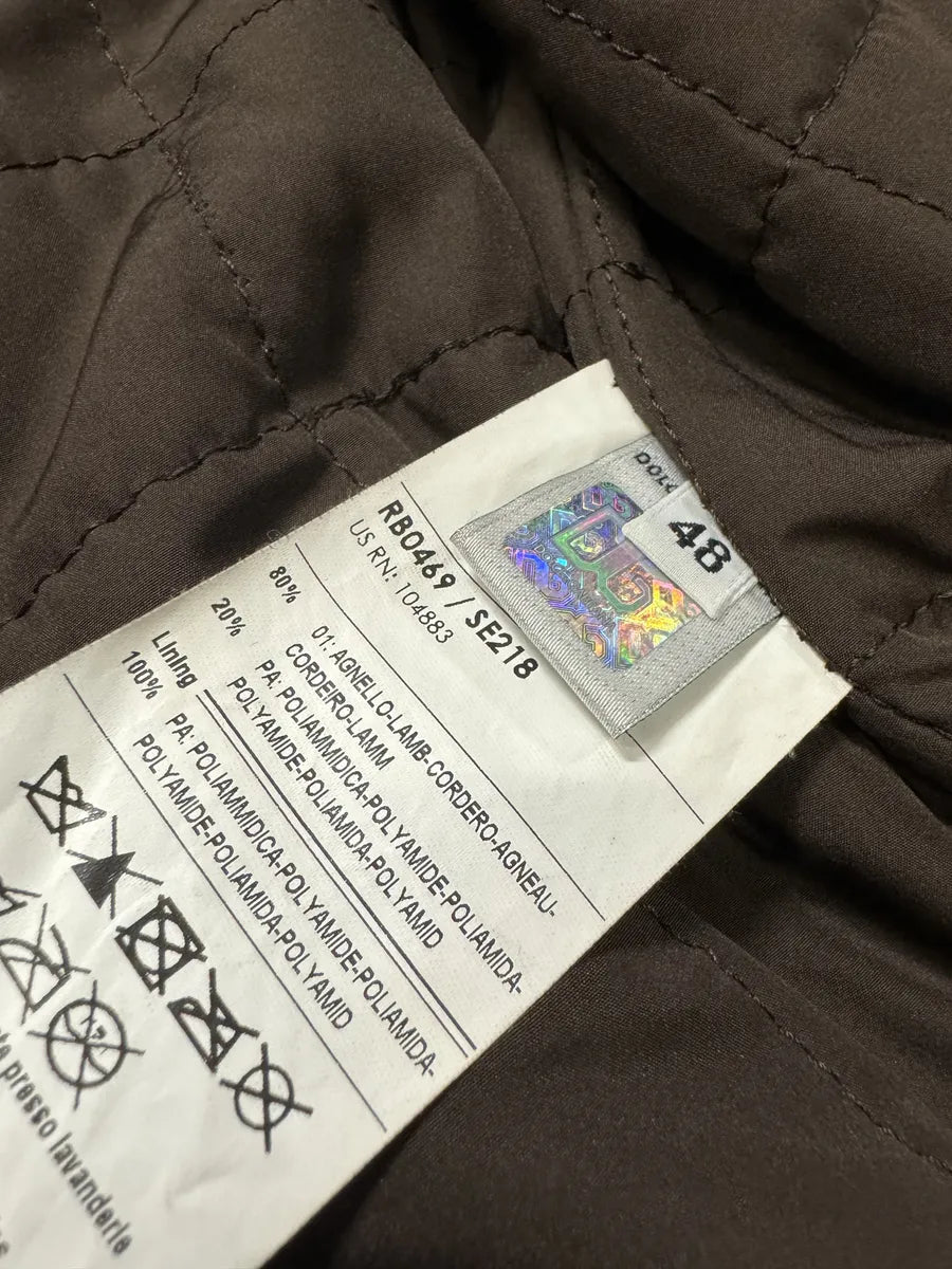 2000s Dolce & Gabbana Brown Hybrid Leather Jacket iujQIPm 6