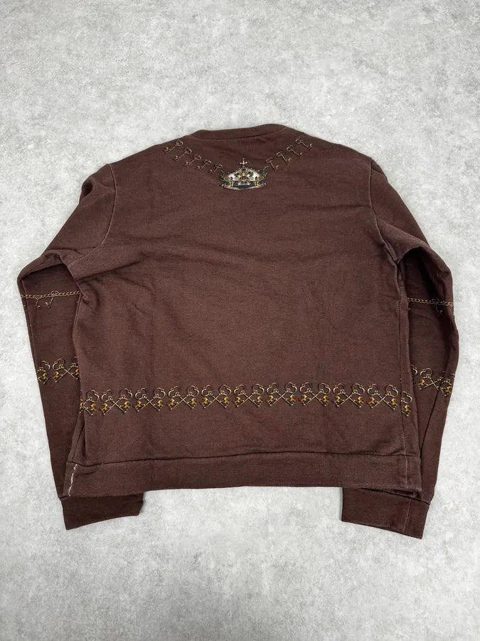 AW2014 Dolce & Gabbana Brown Knight Axe Sweater INgYvEl 3