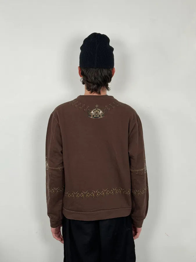 AW2014 Dolce & Gabbana Brown Knight Axe Sweater INgYvEl 2