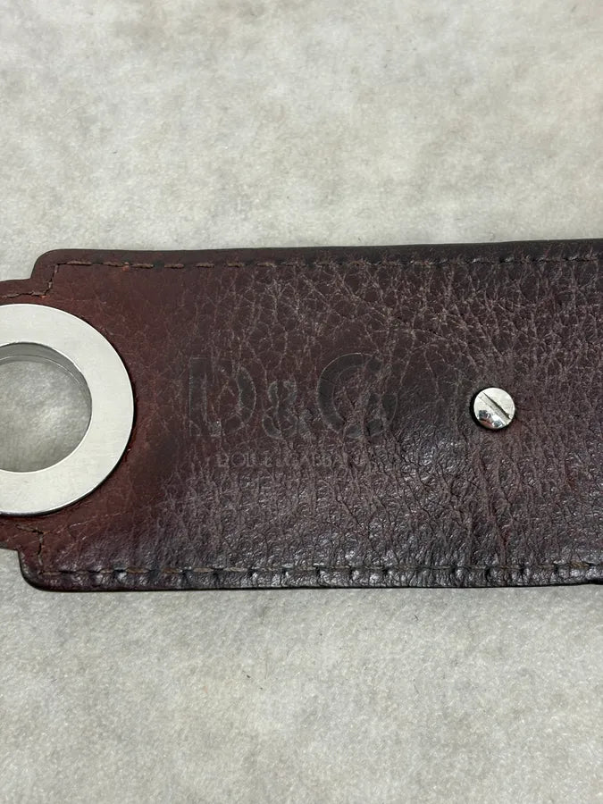 2000s Dolce & Gabbana Brown Leather Chain Bracelet zlUoEKi 6