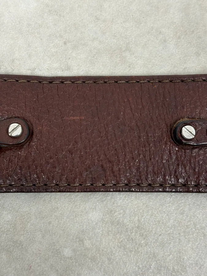 2000s Dolce & Gabbana Brown Leather Chain Bracelet zlUoEKi 8