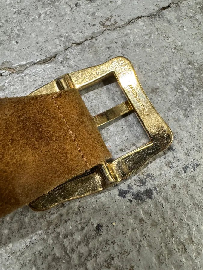 2000s Dolce & Gabbana Brown Leather Eyled Embellished Belt (OS) imKlhiq 6