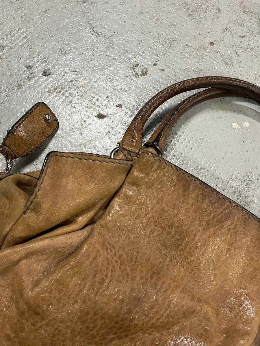 2000s Dolce & Gabbana Brown Leather Handle Bag GZzBufn 3