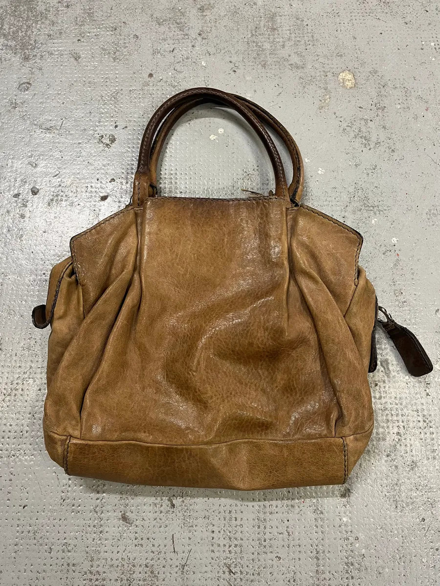 2000s Dolce & Gabbana Brown Leather Handle Bag GZzBufn 5