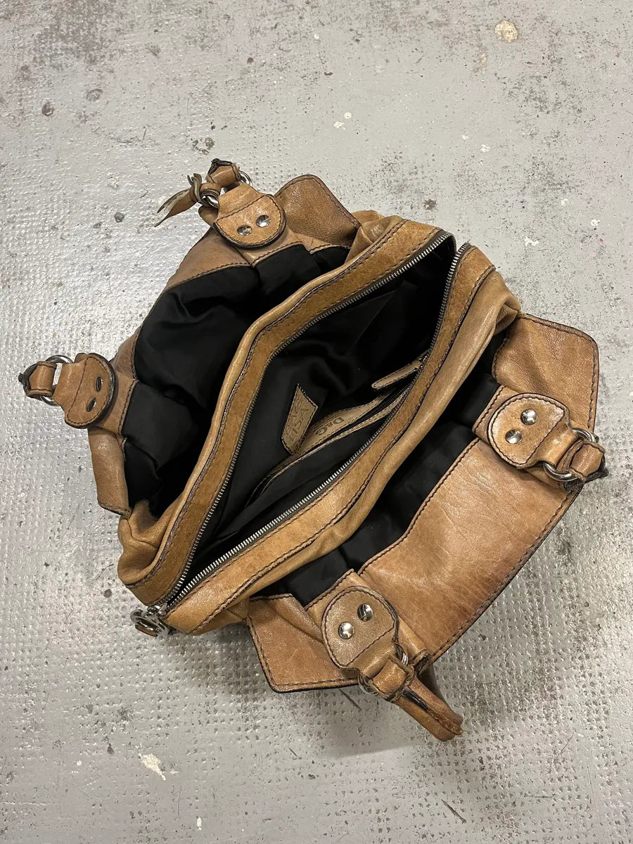 2000s Dolce & Gabbana Brown Leather Handle Bag GZzBufn 6
