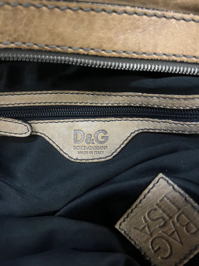 2000s Dolce & Gabbana Brown Leather Handle Bag GZzBufn 7