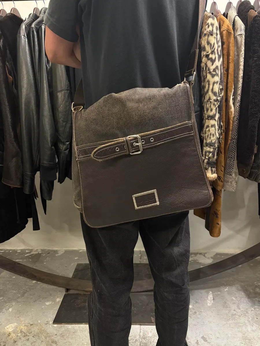 2000s Dolce & Gabbana Brown Leather Hybrid Shoulder Bag (OS) CQLNpOM 1