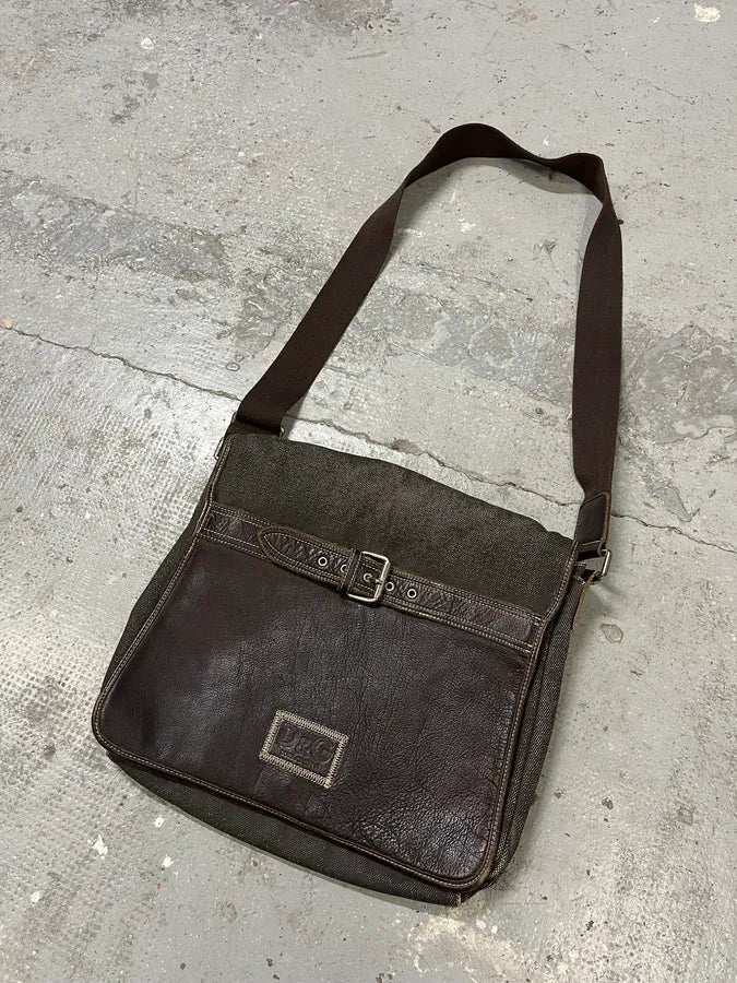 2000s Dolce & Gabbana Brown Leather Hybrid Shoulder Bag (OS) CQLNpOM 2