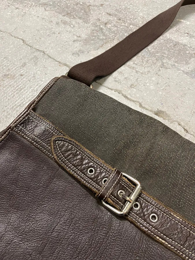 2000s Dolce & Gabbana Brown Leather Hybrid Shoulder Bag (OS) CQLNpOM 3