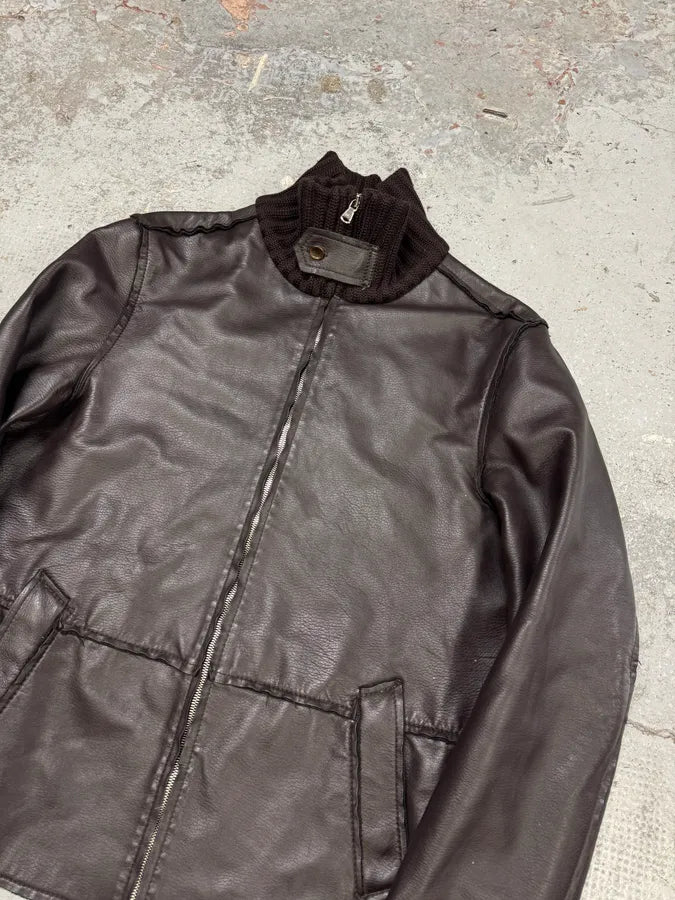 2000s Dolce & Gabbana Brown Leather Jacket JdKlaMx 5