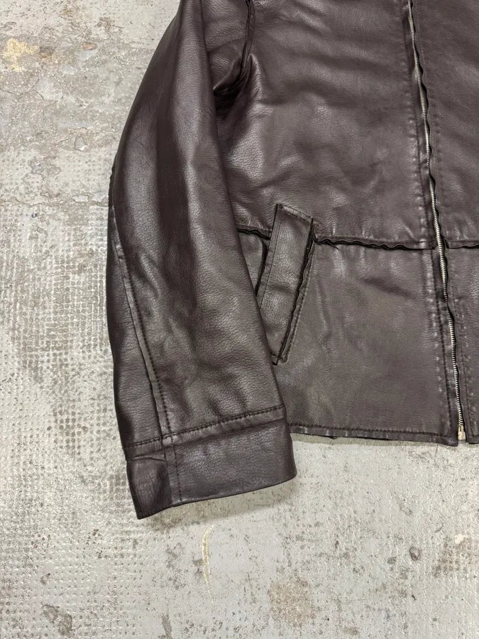 2000s Dolce & Gabbana Brown Leather Jacket JdKlaMx 7