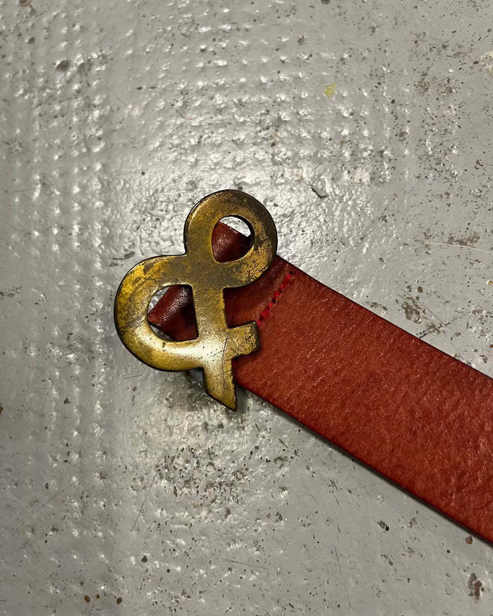 2000s Dolce & Gabbana Brown Leather Logo Belt WRihjuJ 4