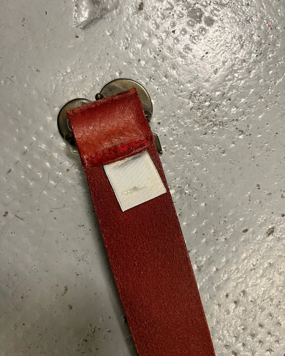 2000s Dolce & Gabbana Brown Leather Logo Belt WRihjuJ 5