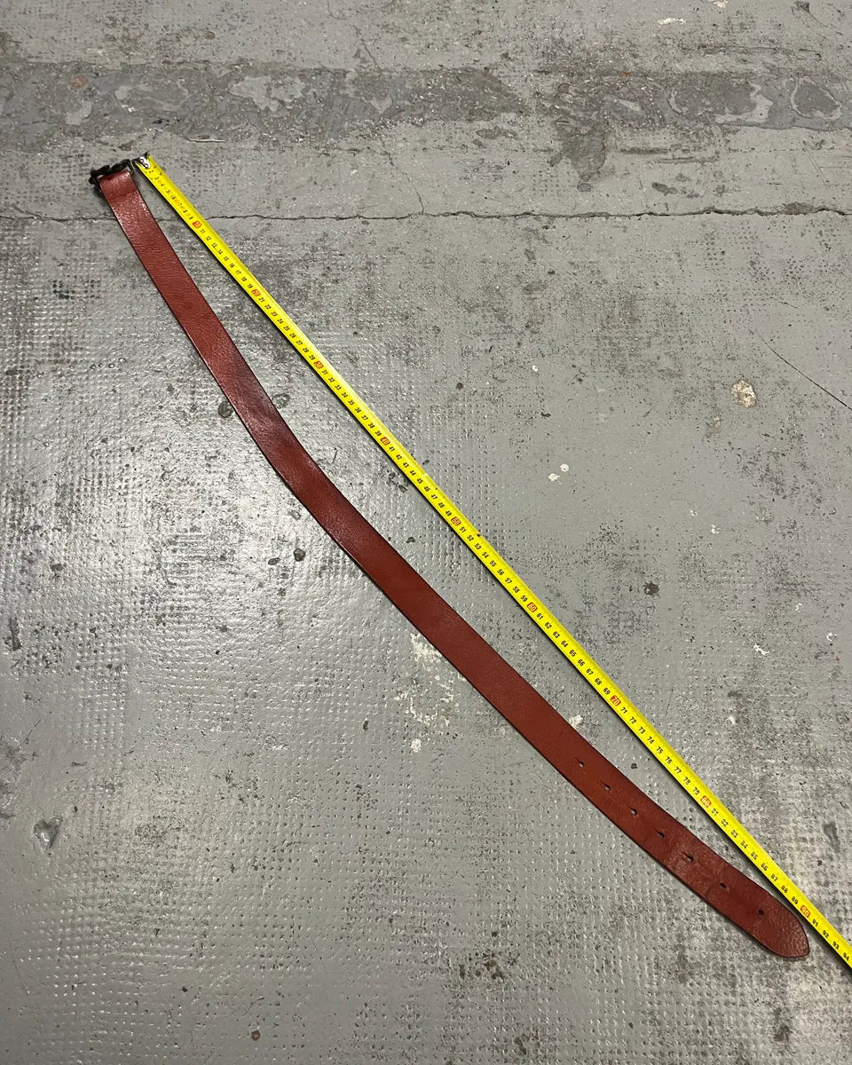 2000s Dolce & Gabbana Brown Leather Logo Belt WRihjuJ 9