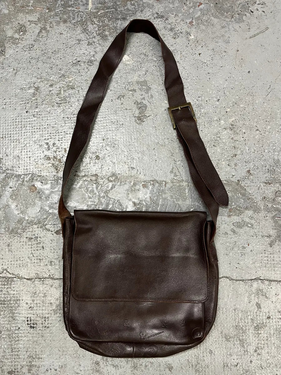 2000s Dolce & Gabbana Brown Leather Shoulder Bag FJnwRVq 0