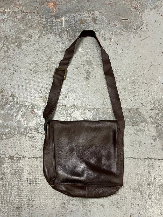 2000s Dolce & Gabbana Brown Leather Shoulder Bag FJnwRVq 5