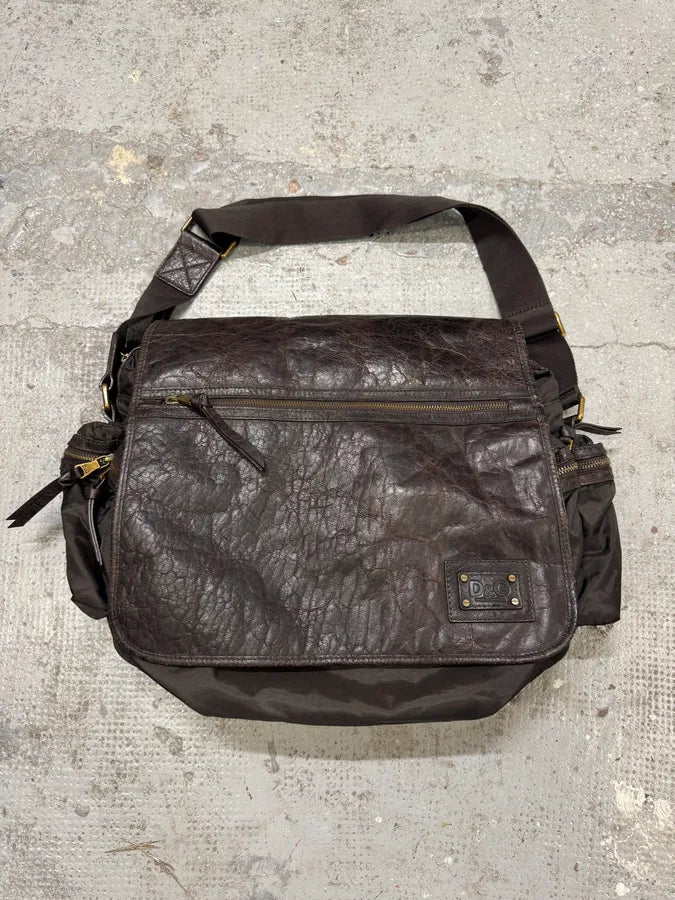 2000s Dolce & Gabbana Brown Leather Shoulder Bag tsTksJg 0