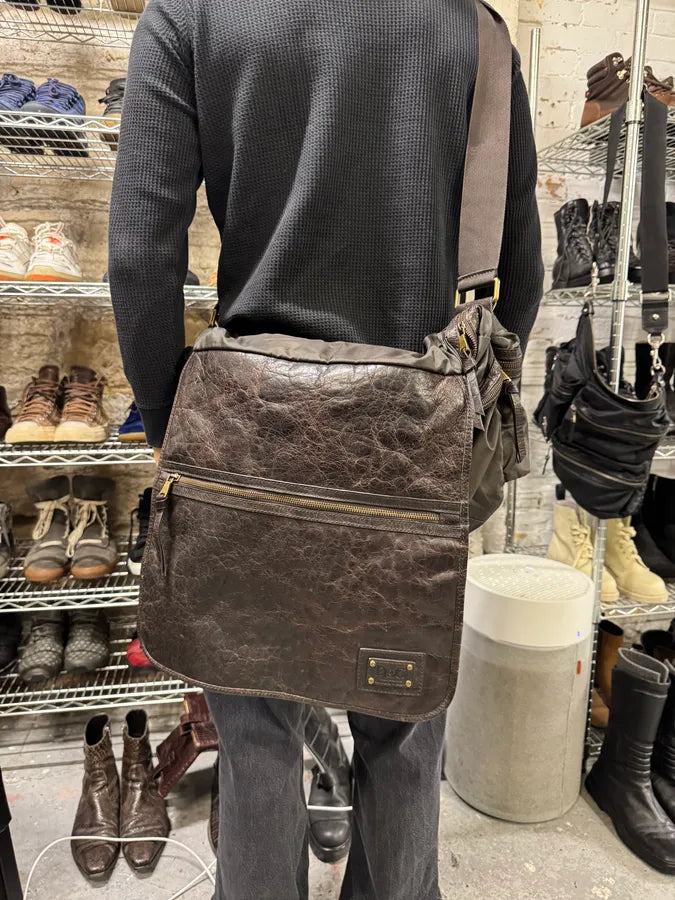 2000s Dolce & Gabbana Brown Leather Shoulder Bag tsTksJg 1