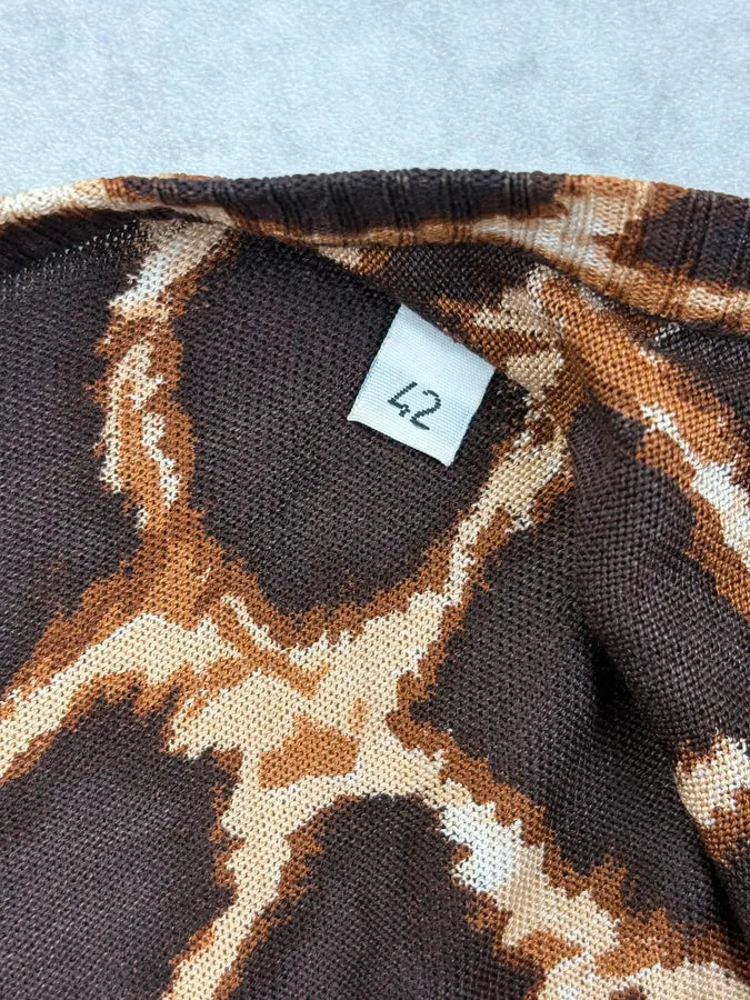 SS1997 Dolce & Gabbana Brown Magma Cardigan rrfoUmu 10