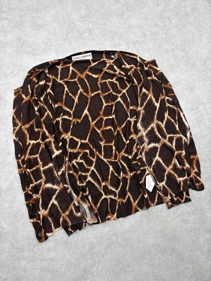 SS1997 Dolce & Gabbana Brown Magma Cardigan rrfoUmu 6