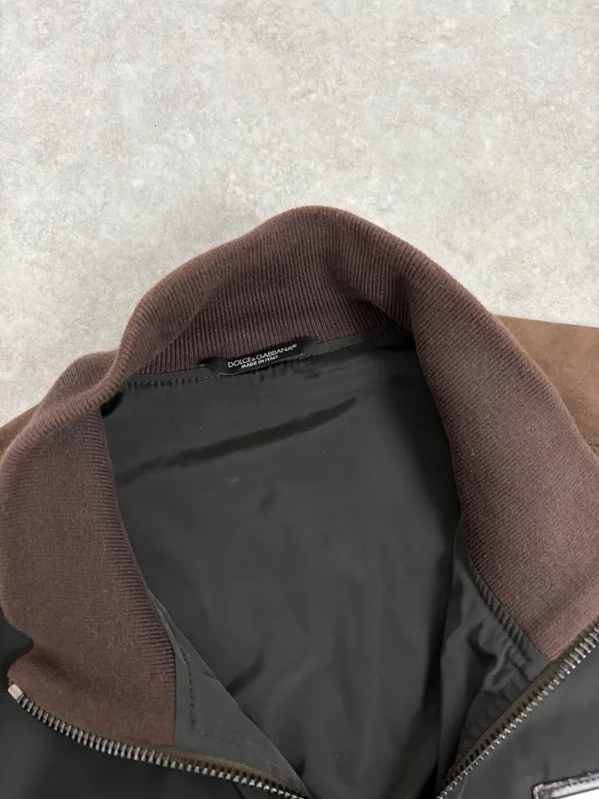 2000s Dolce & Gabbana Brown Nylon Signature Jacket CEiyslb 4