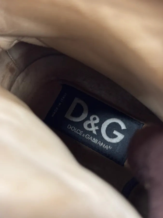 2000s Dolce & Gabbana Brown Officer Leather Boots VhjZEWR 6