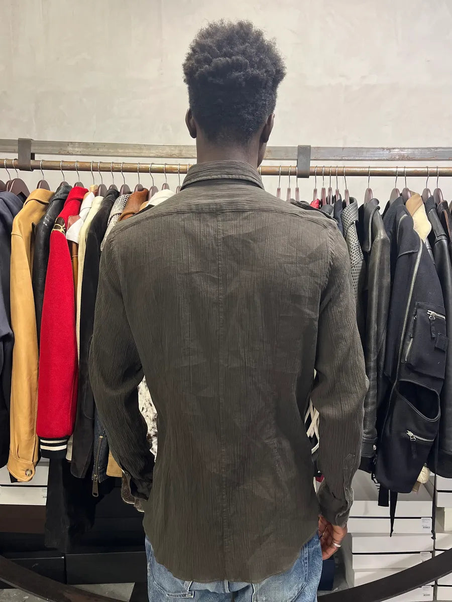 2000s Dolce & Gabbana Brown Pleats Shirt YNOAWNu 2