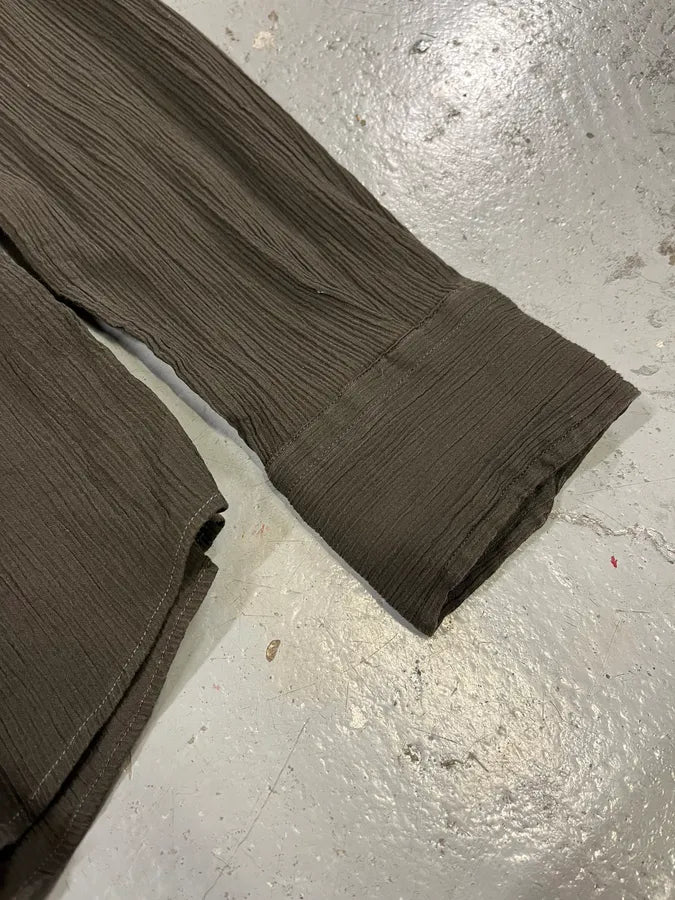 2000s Dolce & Gabbana Brown Pleats Shirt YNOAWNu 6