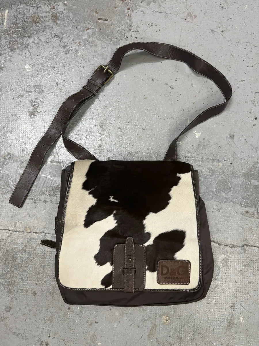 2000s Dolce & Gabbana Brown Pony Hair Cowhide Shoulder Bag WHZIOSC 0