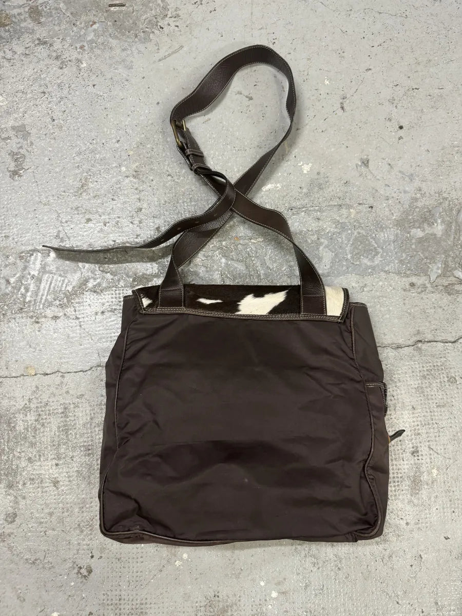 2000s Dolce & Gabbana Brown Pony Hair Cowhide Shoulder Bag WHZIOSC 1