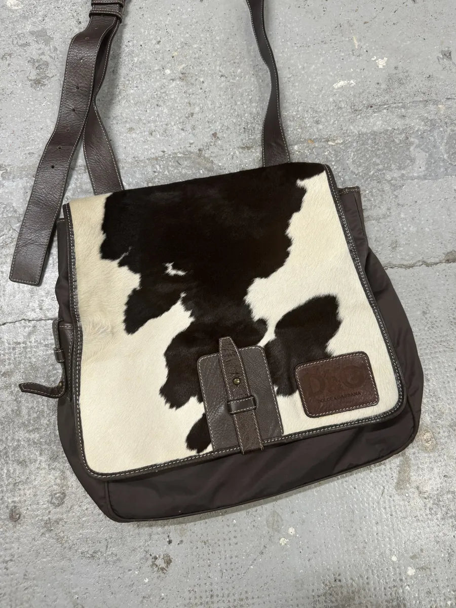 2000s Dolce & Gabbana Brown Pony Hair Cowhide Shoulder Bag WHZIOSC 10