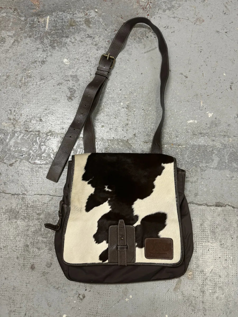 2000s Dolce & Gabbana Brown Pony Hair Cowhide Shoulder Bag WHZIOSC 4