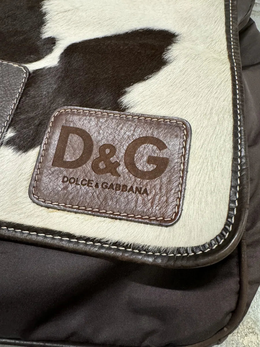 2000s Dolce & Gabbana Brown Pony Hair Cowhide Shoulder Bag WHZIOSC 9
